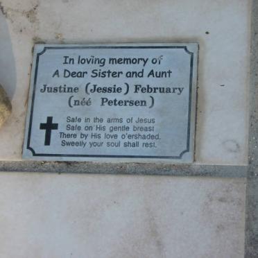 FEBRUARY Justine nee PETERSEN