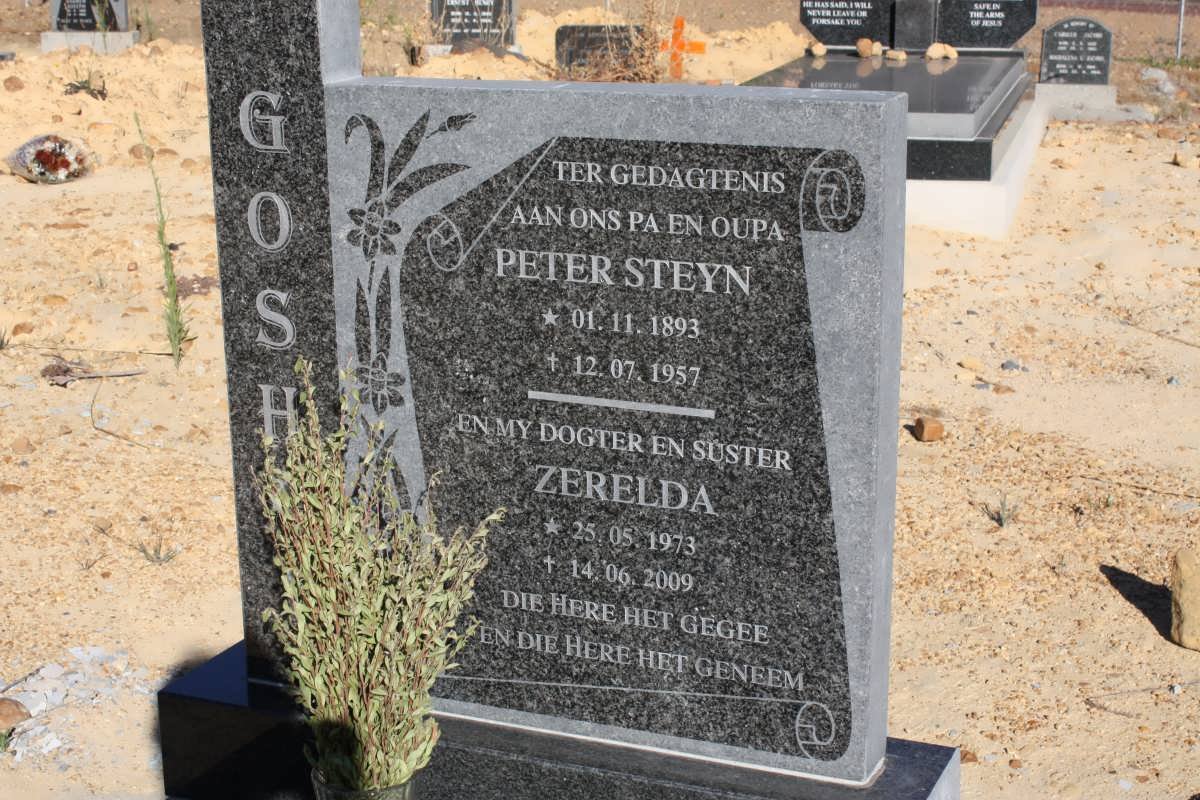 GOSHAI Peter Steyn 1893-1957 :: GOSHAI Zerelda 1973-2009