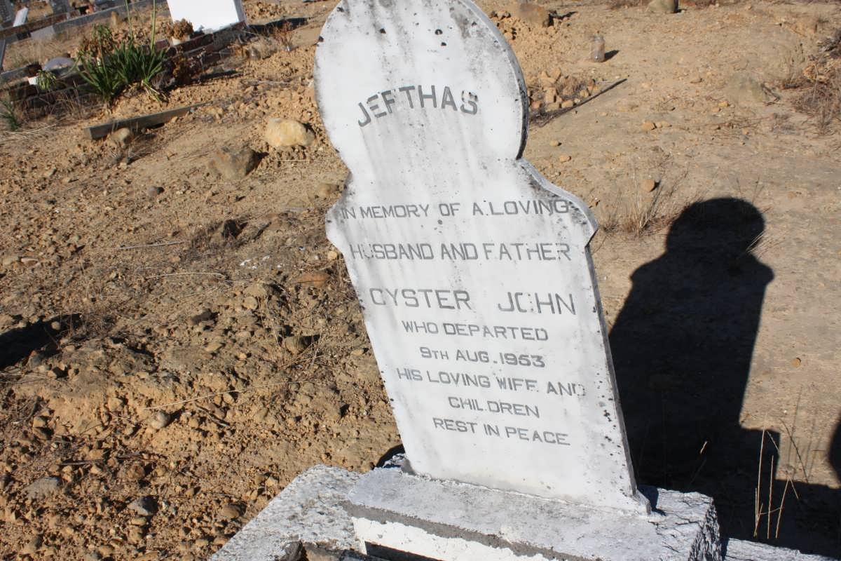 JEFTHAS Cyster John -1953 &amp; Lilian 1902-1985