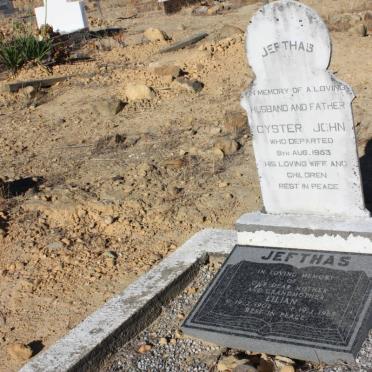 JEFTHAS Cyster John -1953 &amp; Lilian 1902-1985