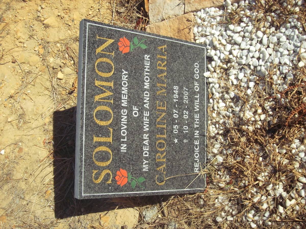 SOLOMON Caroline Maria 1948-2007