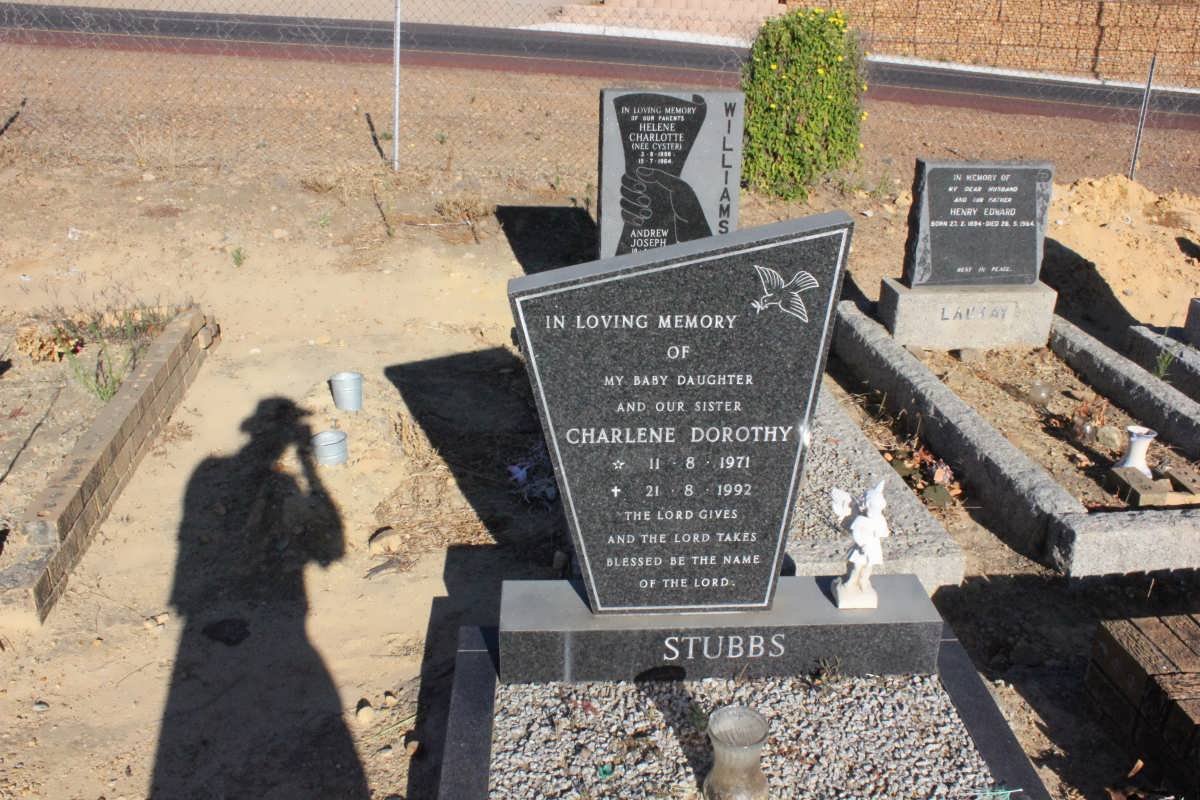 STUBBS Charlene Dorothy 1971-1992