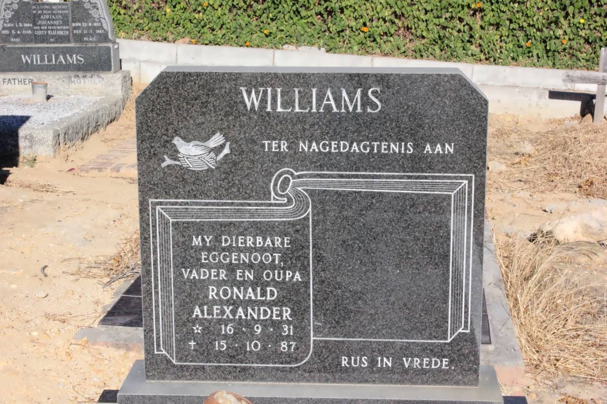 WILLIAMS Ronald Alexander 1931-1987