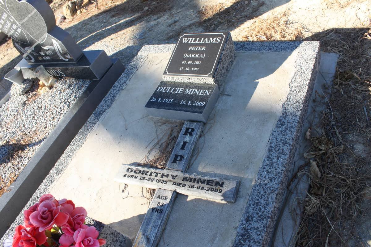 WILLIAMS Peter 1931-1993 :: MINEN Dulcie 1925-2009 :: MINEN Dorithy 1925-2009