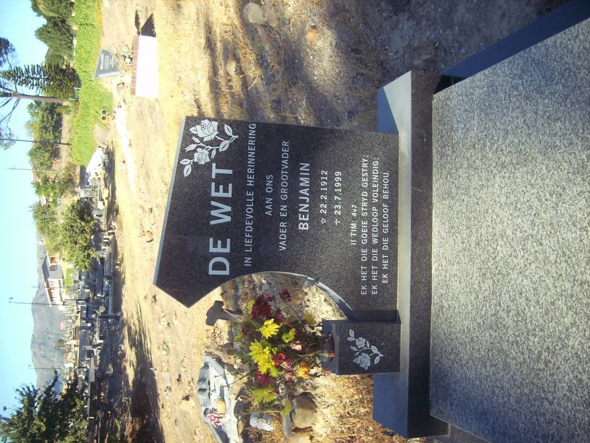 WET Benjamin, de 1912-1999