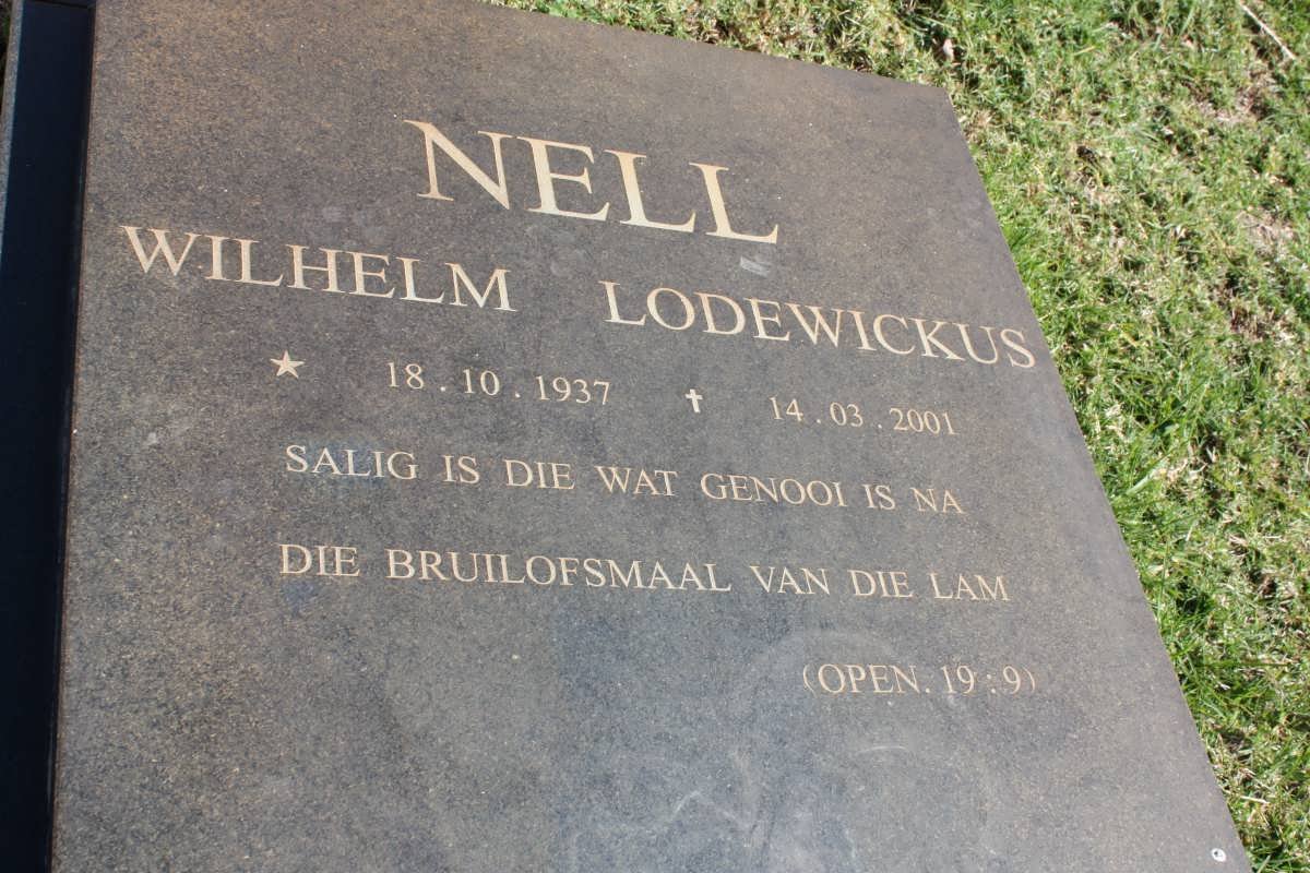 NELL Wilhelm Lodewickus 1937-2001