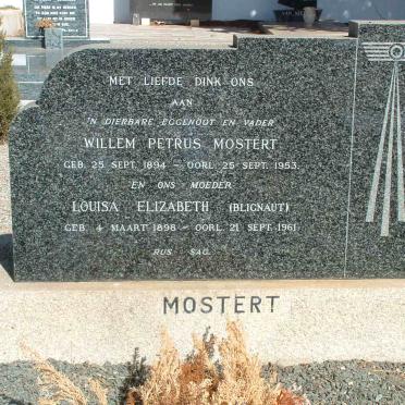 MOSTERT Willem Petrus 1894-1953 &amp; Louisa Elizabeth BLIGNAULT 1898-1961