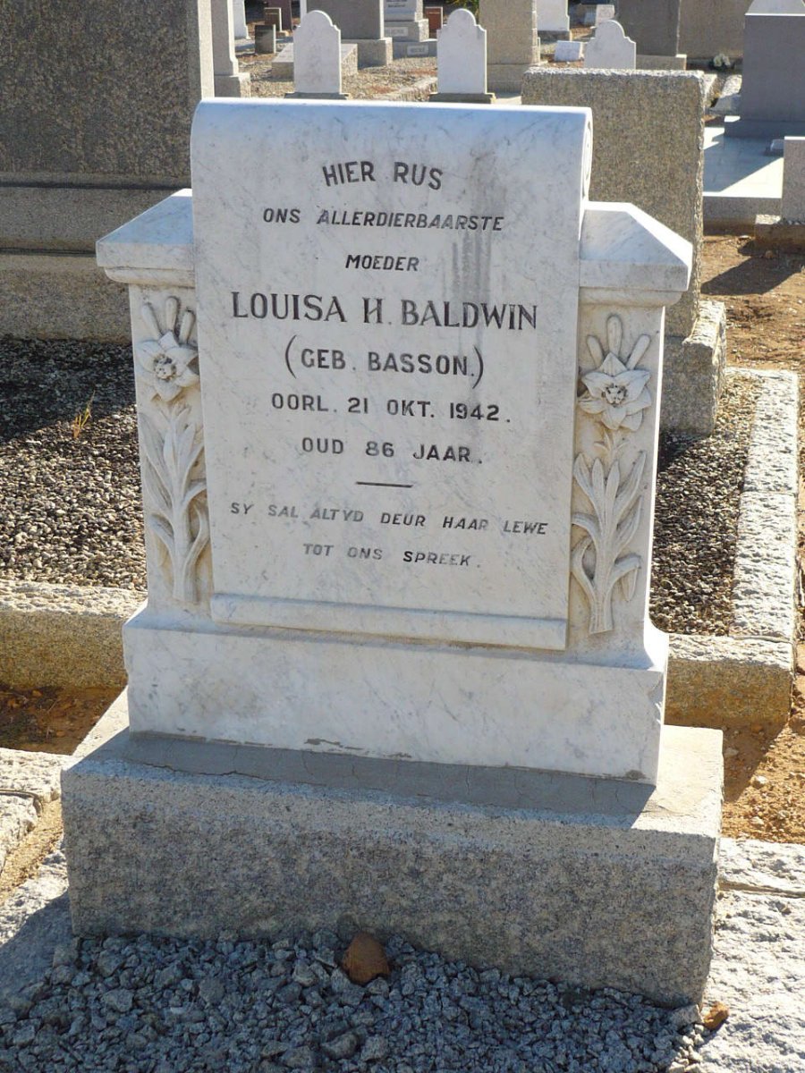 BALDWIN Louisa H. nee BASSON -1942