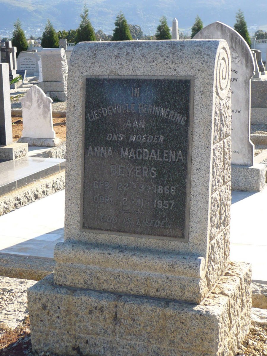 BEYERS Anna Magdalena 1866-1957