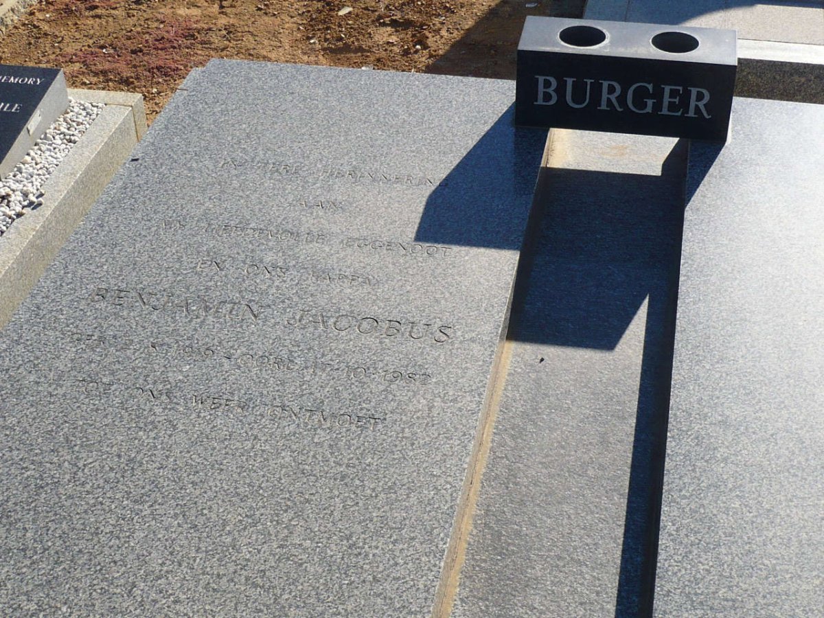 BURGER Benjamin Jacobus 1919-1982