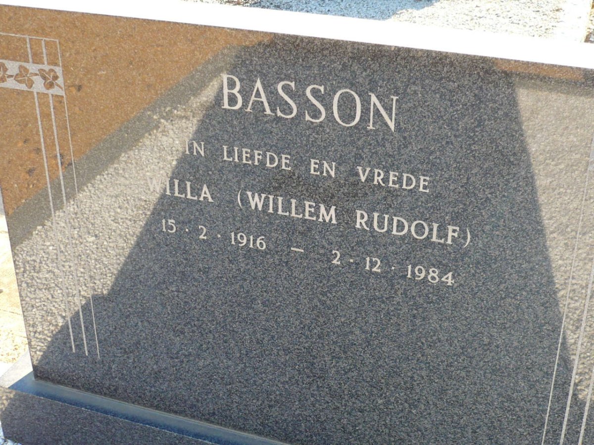BASSON Willem Rudolf 1916-1984