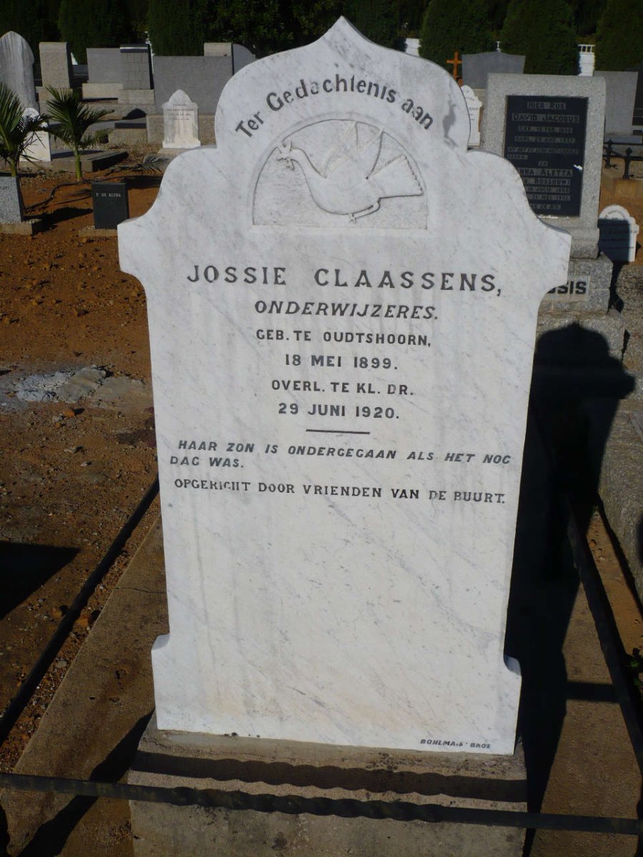 CLAASSENS Jossie 1899-1920