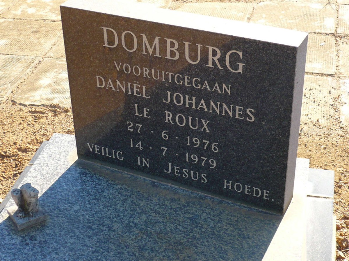 DOMBURG Daniël Johannes le Roux 1976-1979