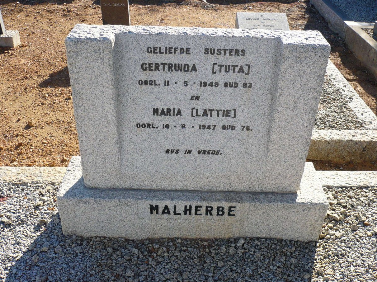 MALHERBE Gertruida -1949 :: MALHERBE Maria -1947