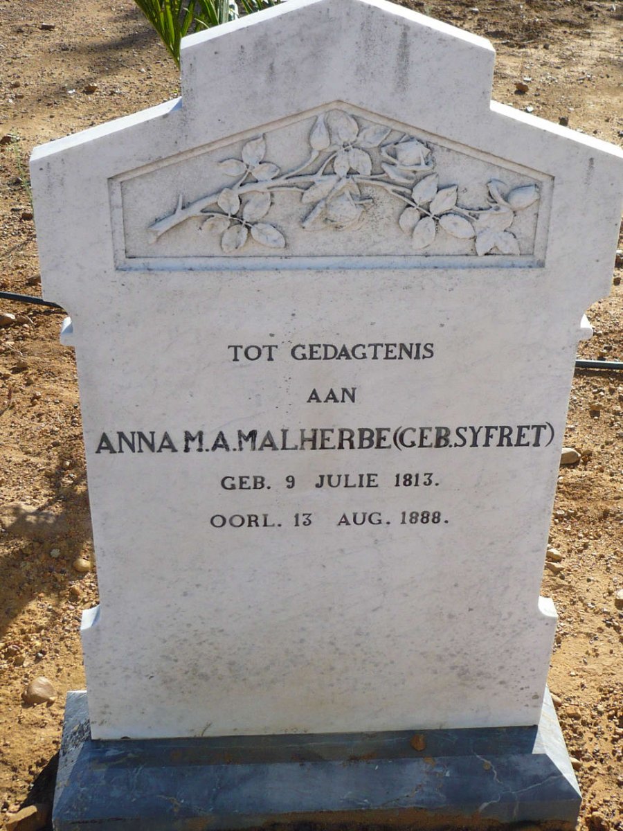 MALHERBE Anna M.A. nee SYFRET 1813-1888