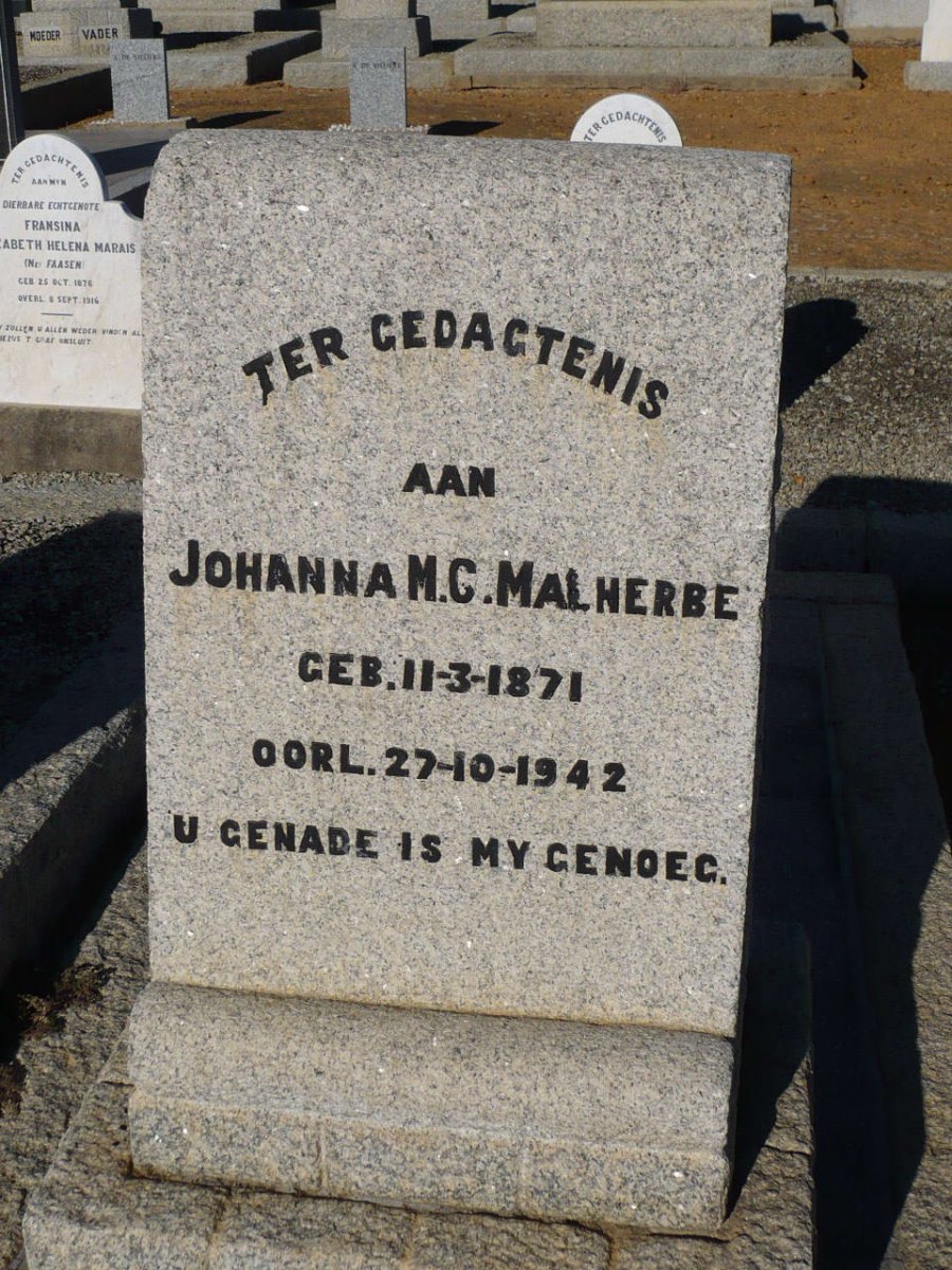 MALHERBE Johanna M.C. 1871-1942