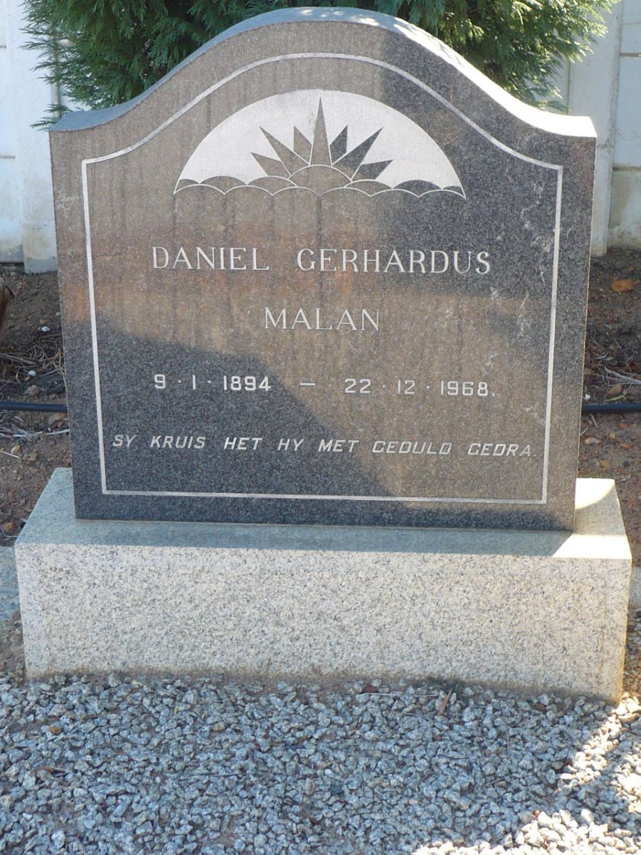 MALAN Daniël Gerhardus 1894-1968