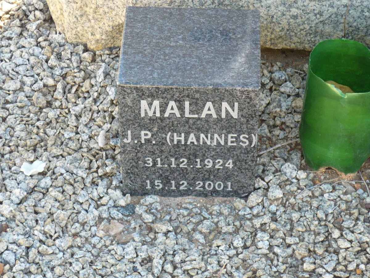 MALAN J.P. 1924-2001