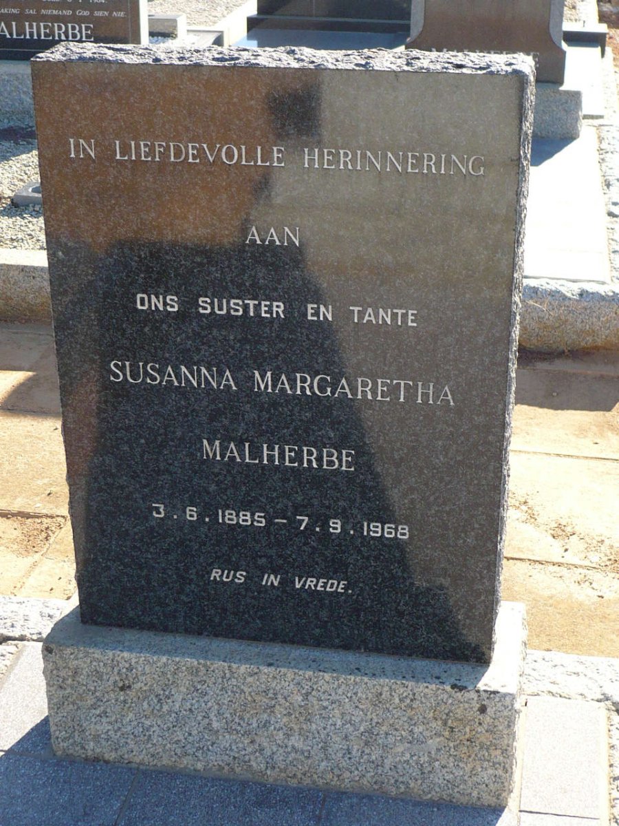 MALHERBE Susanna Margaretha 1885-1968