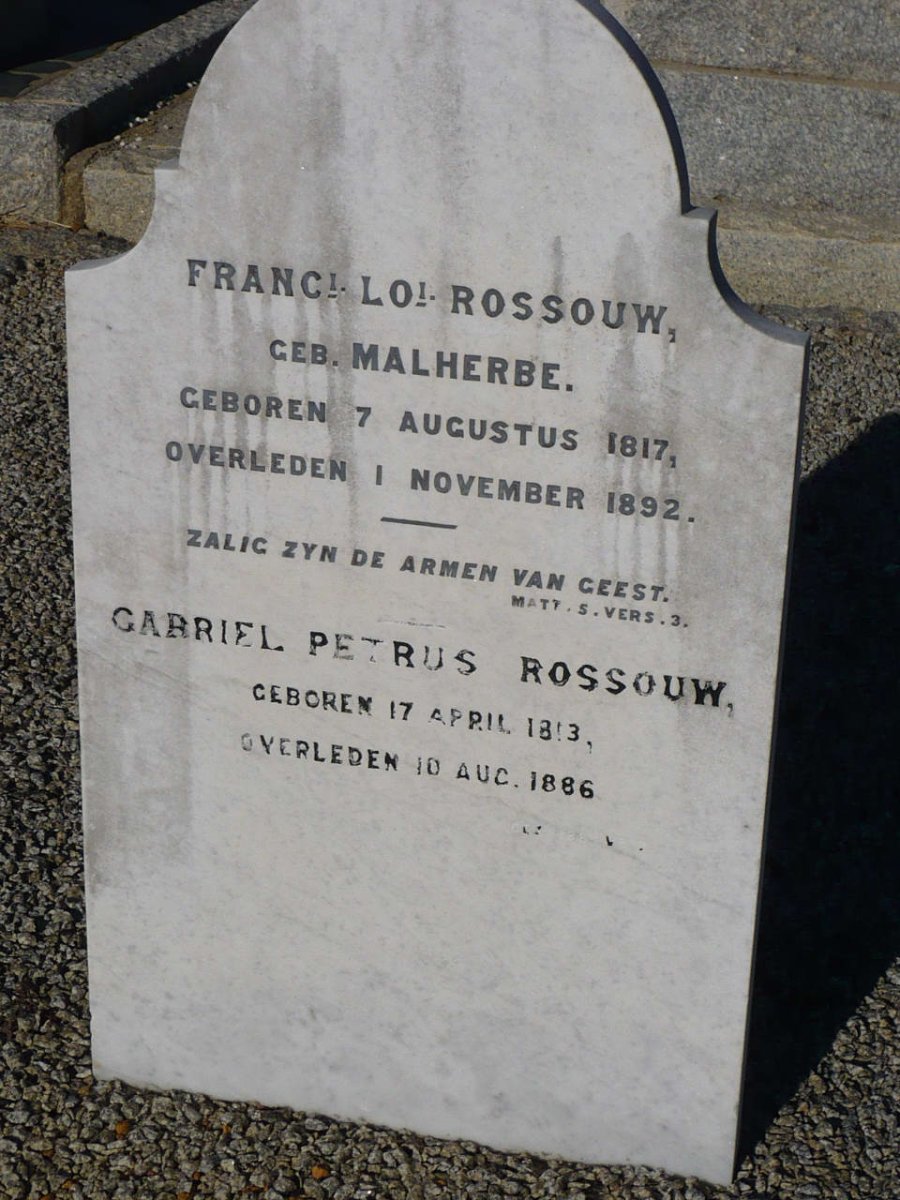 ROSSOUW Gabriel Petrus 1813-1886 &amp; F.L. MALHERBE 1817-1892