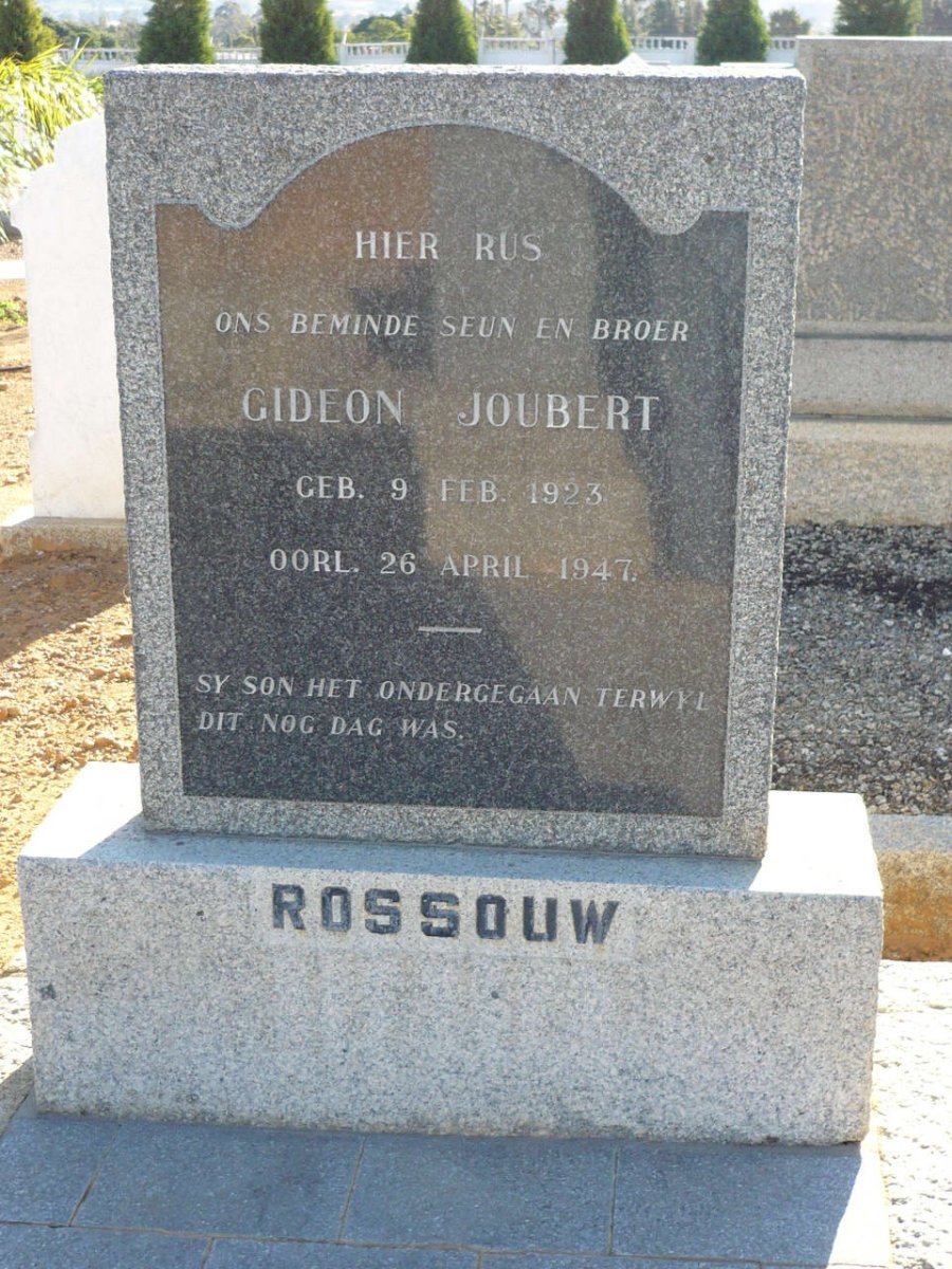 ROSSOUW Gideon Joubert 1923-1947