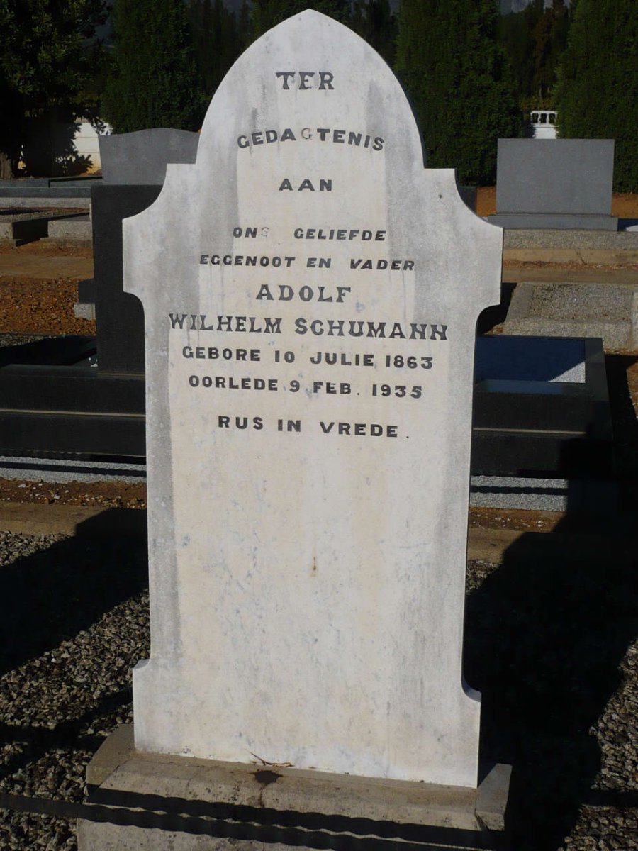 SCHUMANN Adolf Wilhelm 1863-1935