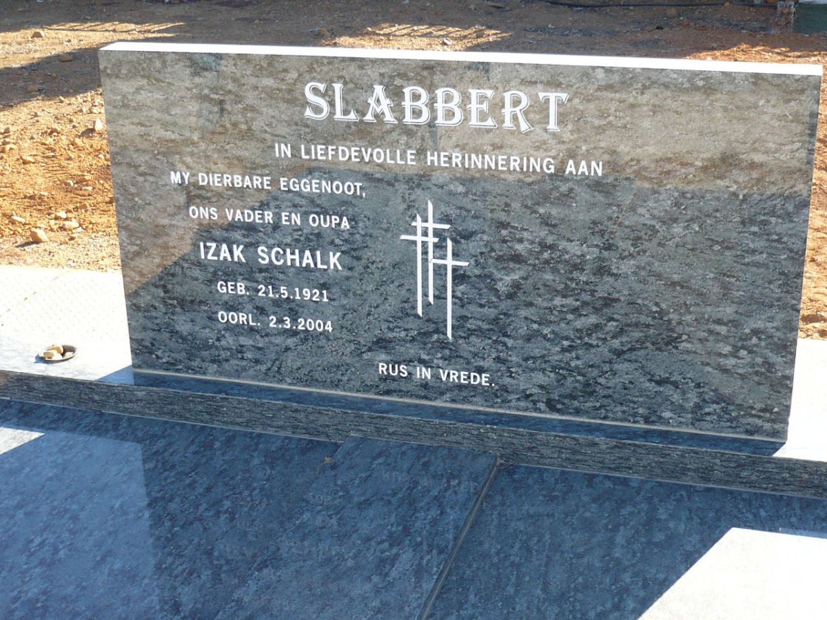 SLABBERT Izak Schalk 1921-2004