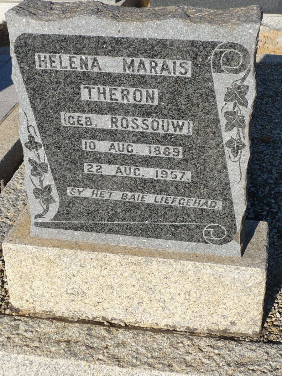 THERON Helena Marais nee ROSSOUW 1889-1957