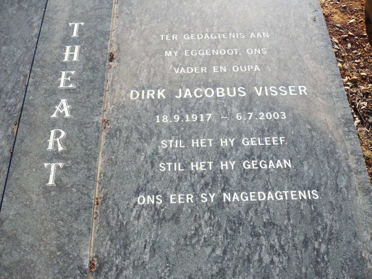 THEART Dirk Jacobus Visser 1917-2003