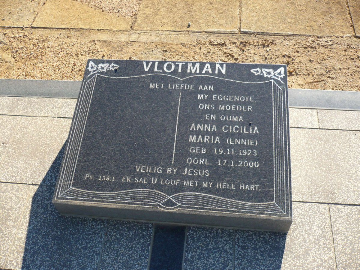 VLOTMAN Anna Cicilia Maria 1923-2000