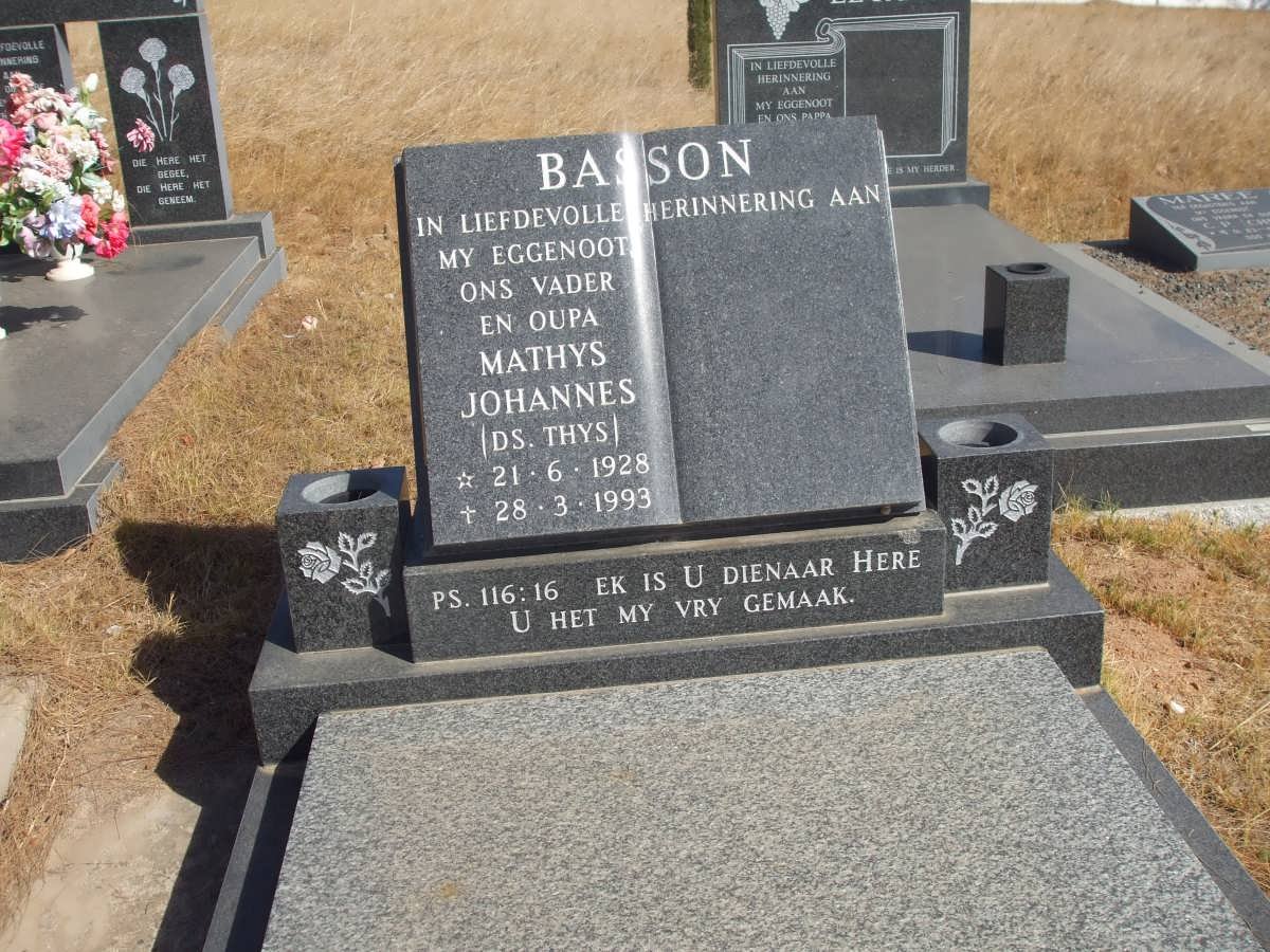 BASSON Mathys Johannes 1928-1993