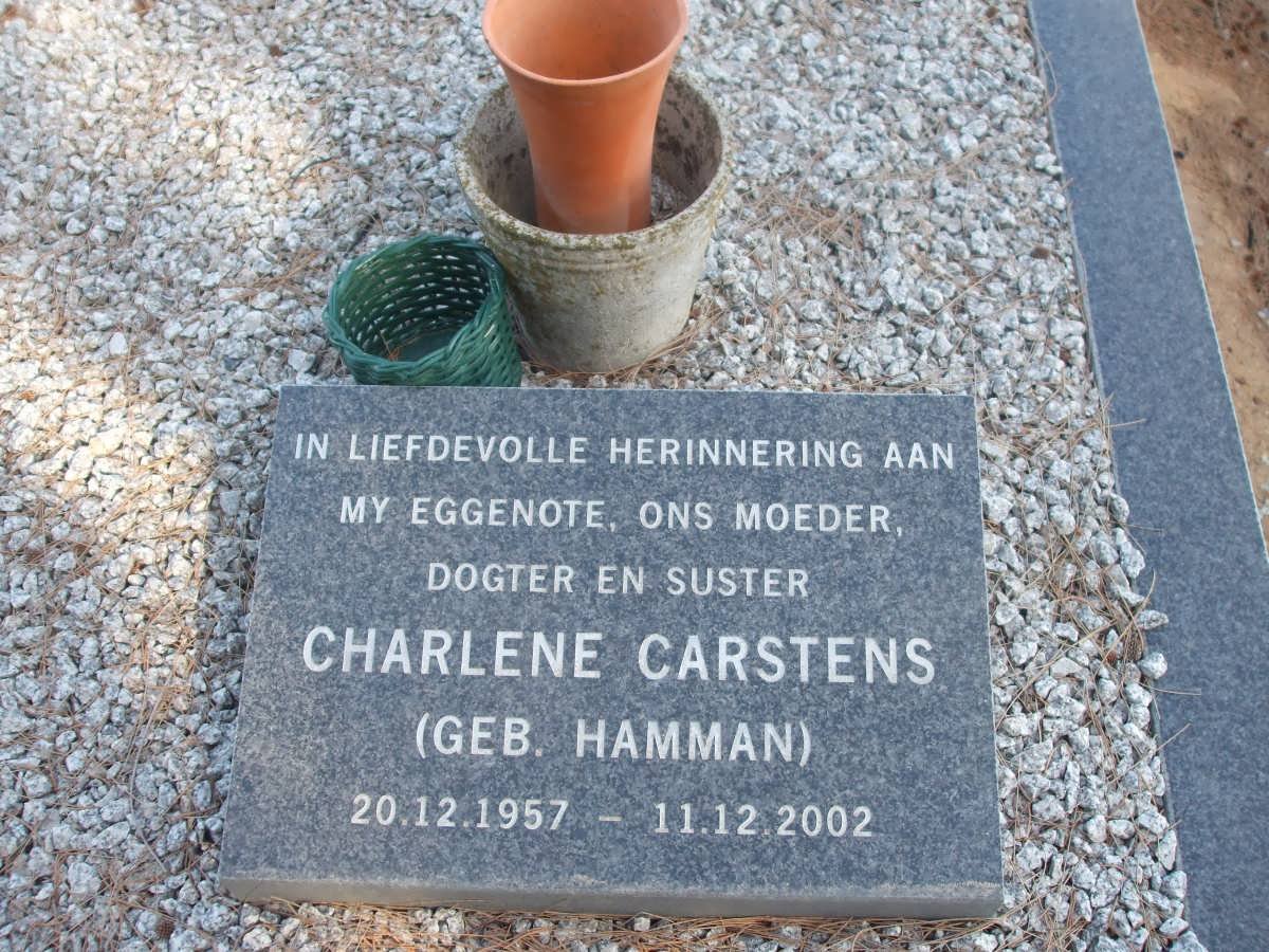 CARSTENS Charlene nee HAMMAN 1957-2002