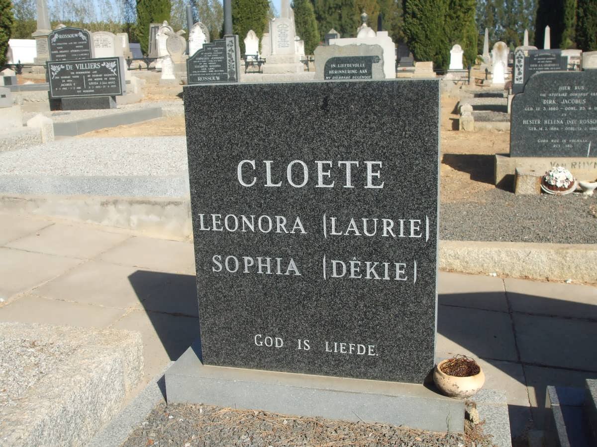CLOETE Leonora :: CLOETE Sophia 