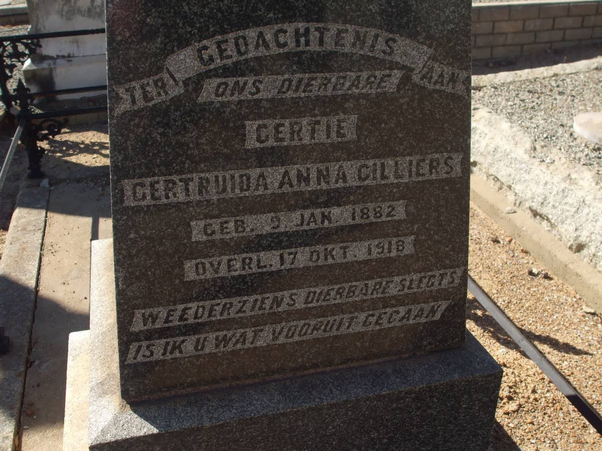 CILLIERS Gertruida Anna 1882-1918