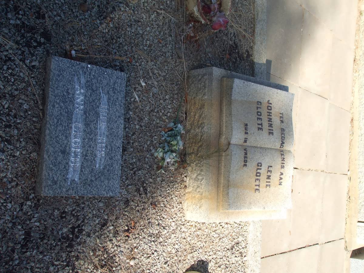 CLOETE Johnnie &amp; Lenie :: CLOETE Ann