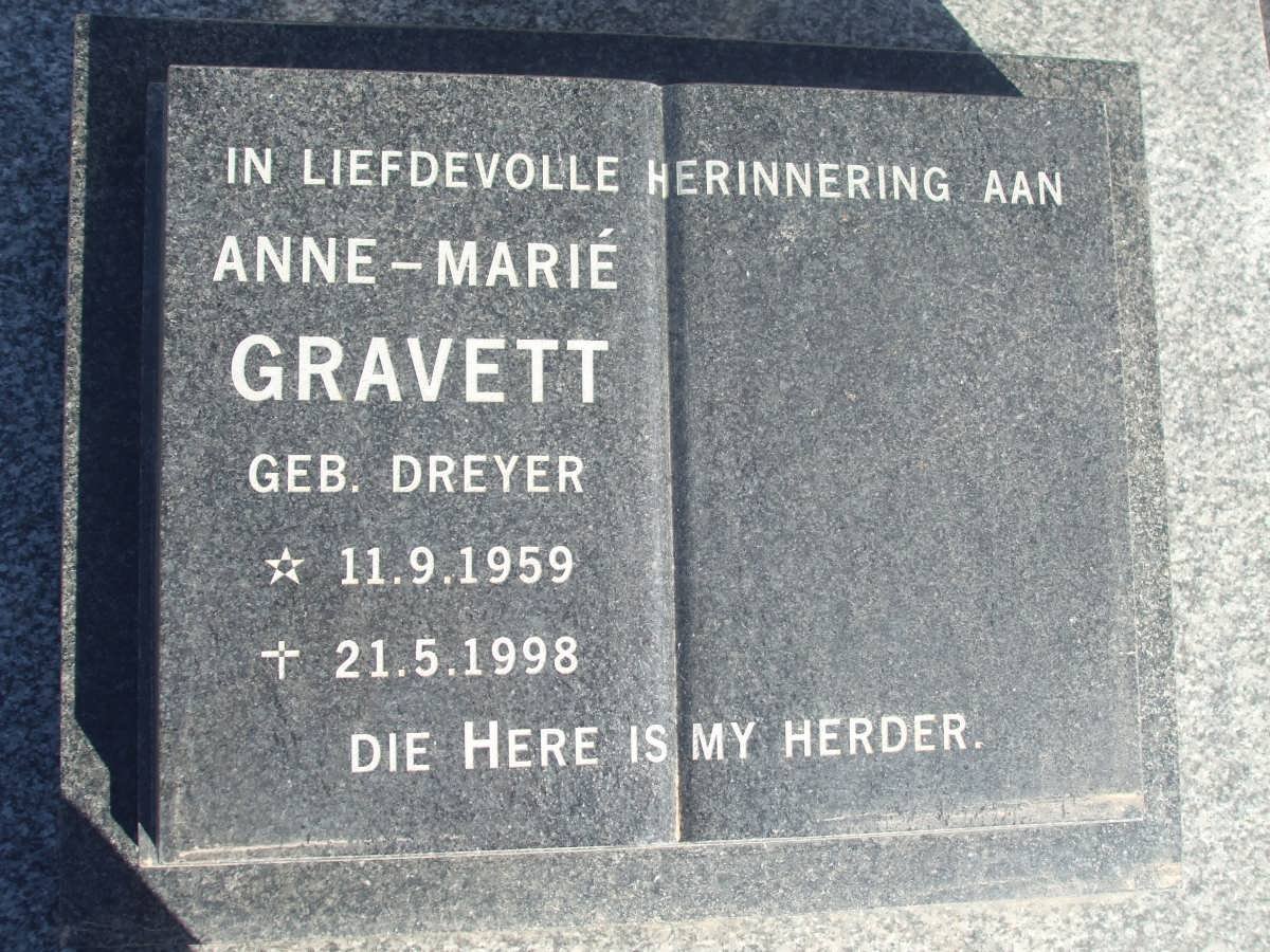 GRAVETT Anne-Marie nee DREYER 1959-1998