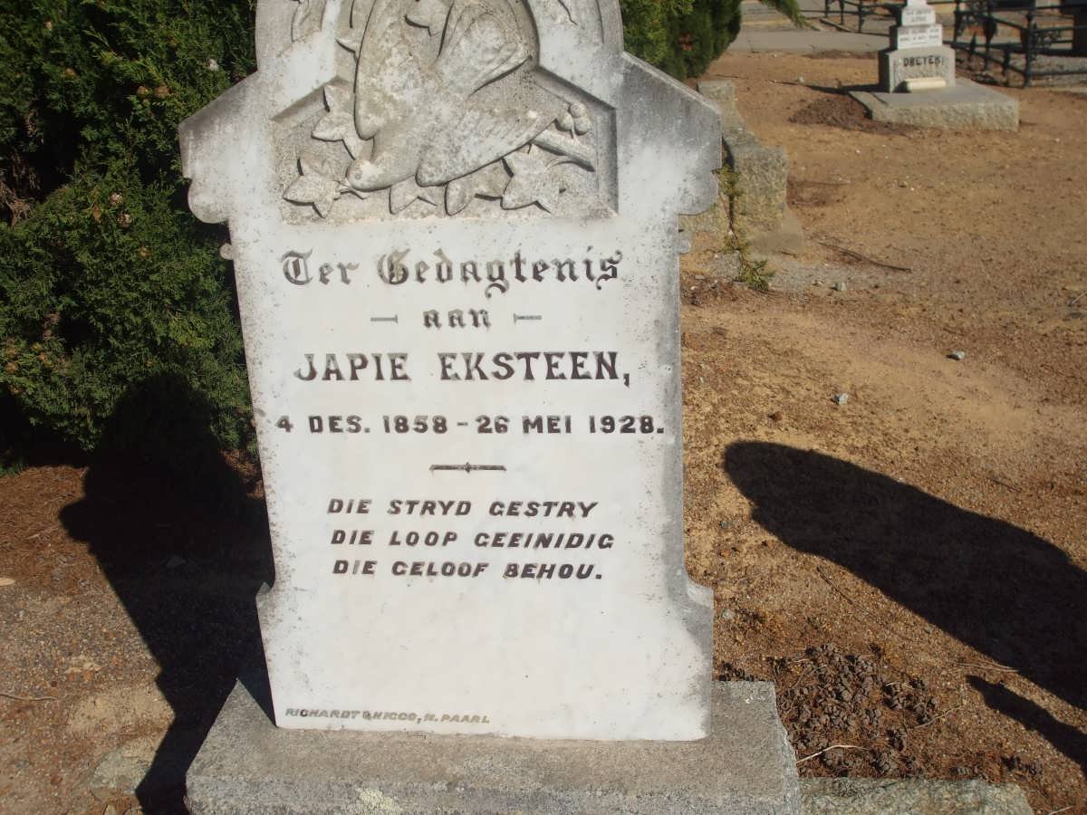 EKSTEEN Japie 1858-1928