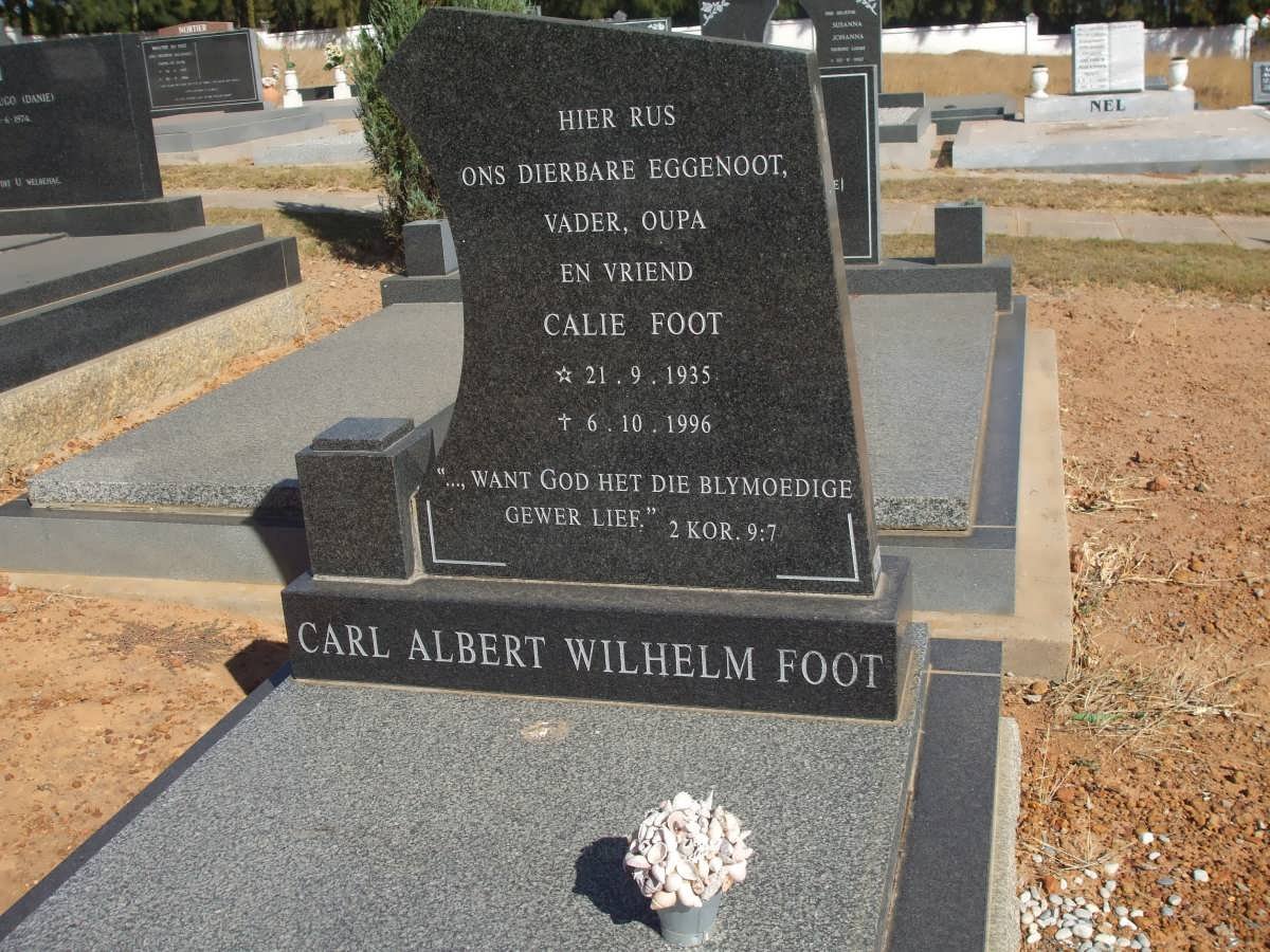 FOOT Carl Albert Wilhelm 1935-1996