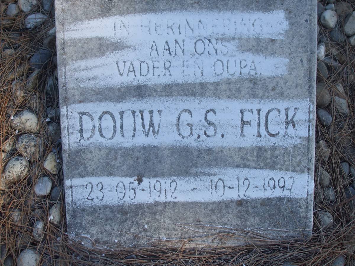 FICK Douw G.S. 1912-1997