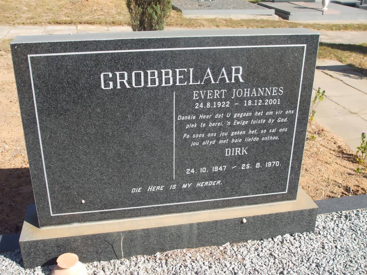 GROBBELAAR Evert Johannes 1922-2001 :: GROBBELAAR Dirk 1947-1970