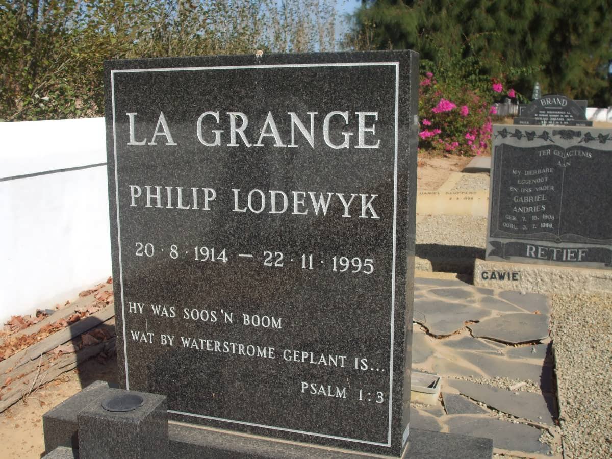 GRANGE Philip Lodewyk, la 1914-1995