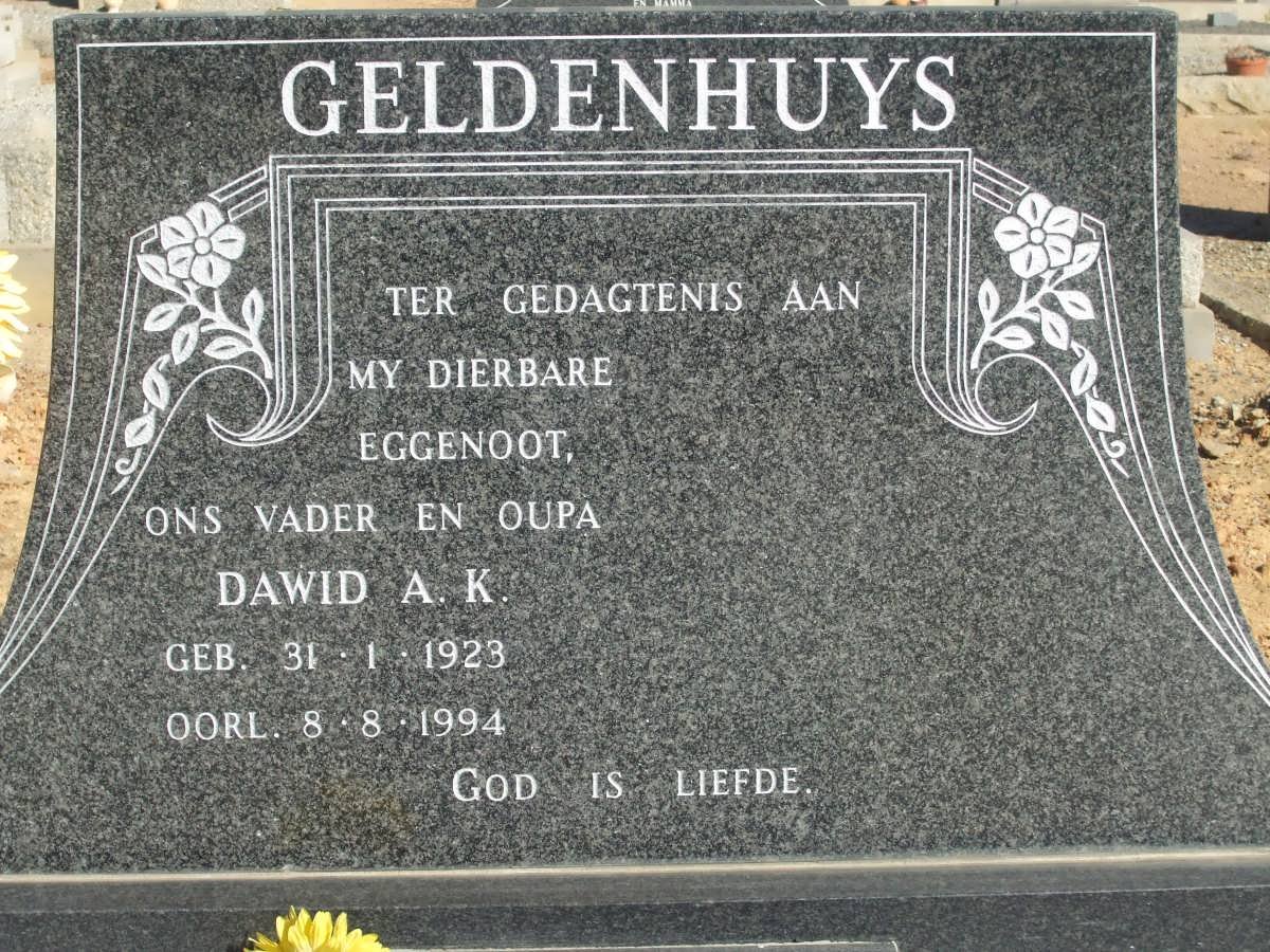 GELDENHUYS David A.K. 1923-1994