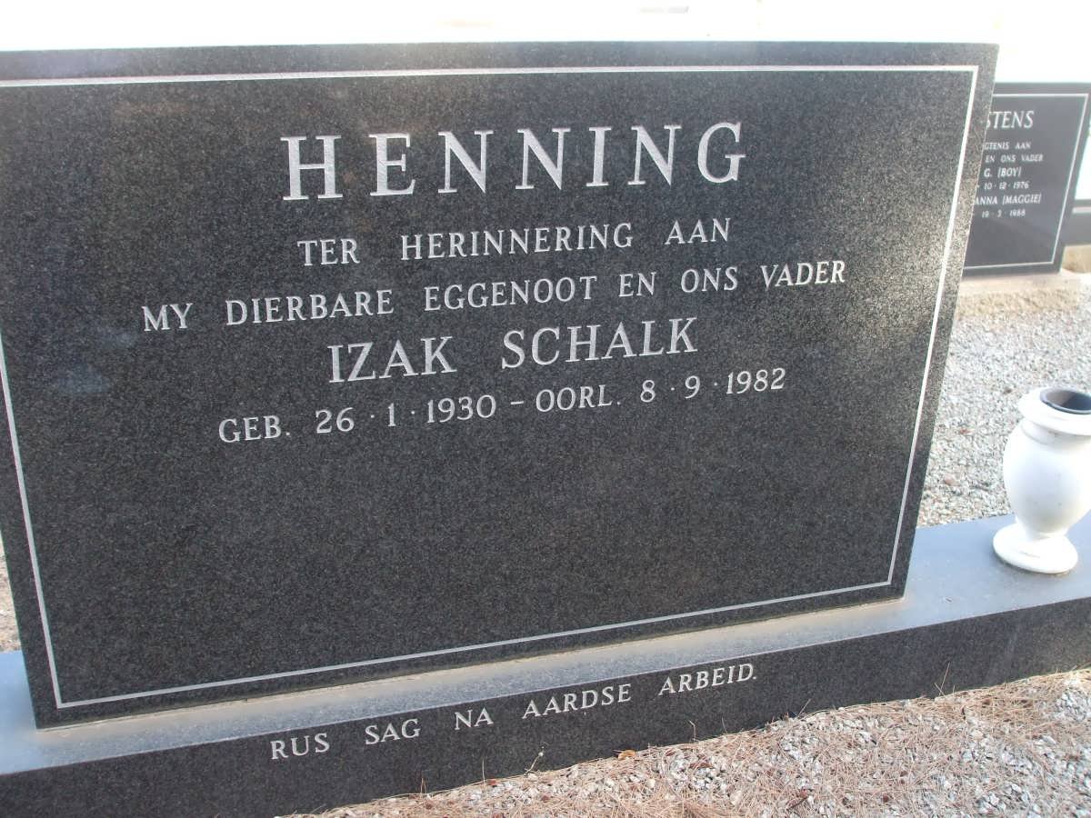 HENNING Izak Schalk 1930-1982