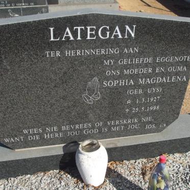 LATEGAN Sophia Magdalena nee UYS 1927-1998
