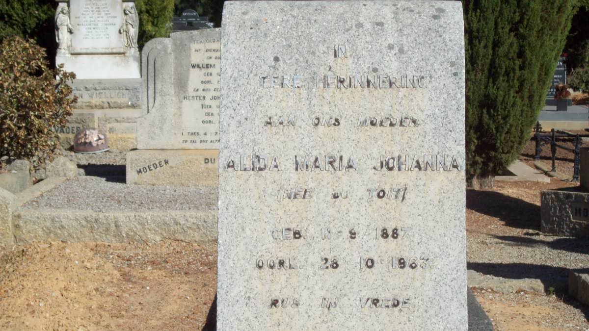 MYBURGH Alida Maria Johanna nee DU TOIT 1887-1963