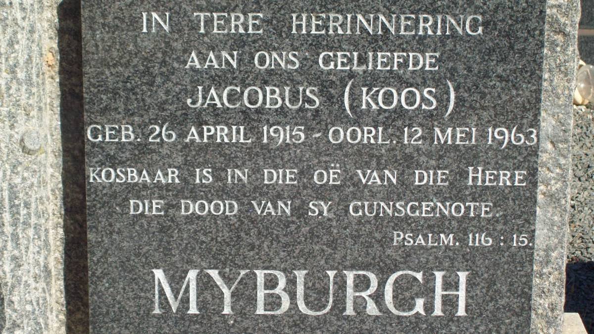 MYBURGH Jacobus 1915-1963
