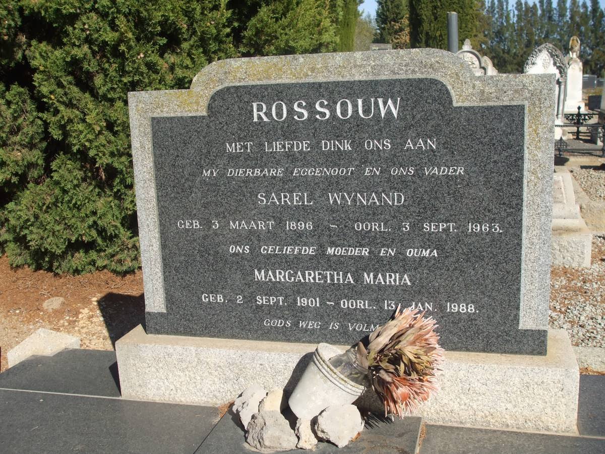 ROSSOUW Sarel Wynand 1896-1963 &amp; Margaretha Maria 1901-1988