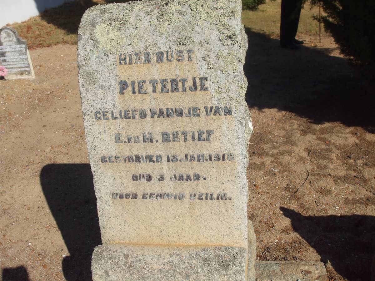 RETIEF Pietertje -1918