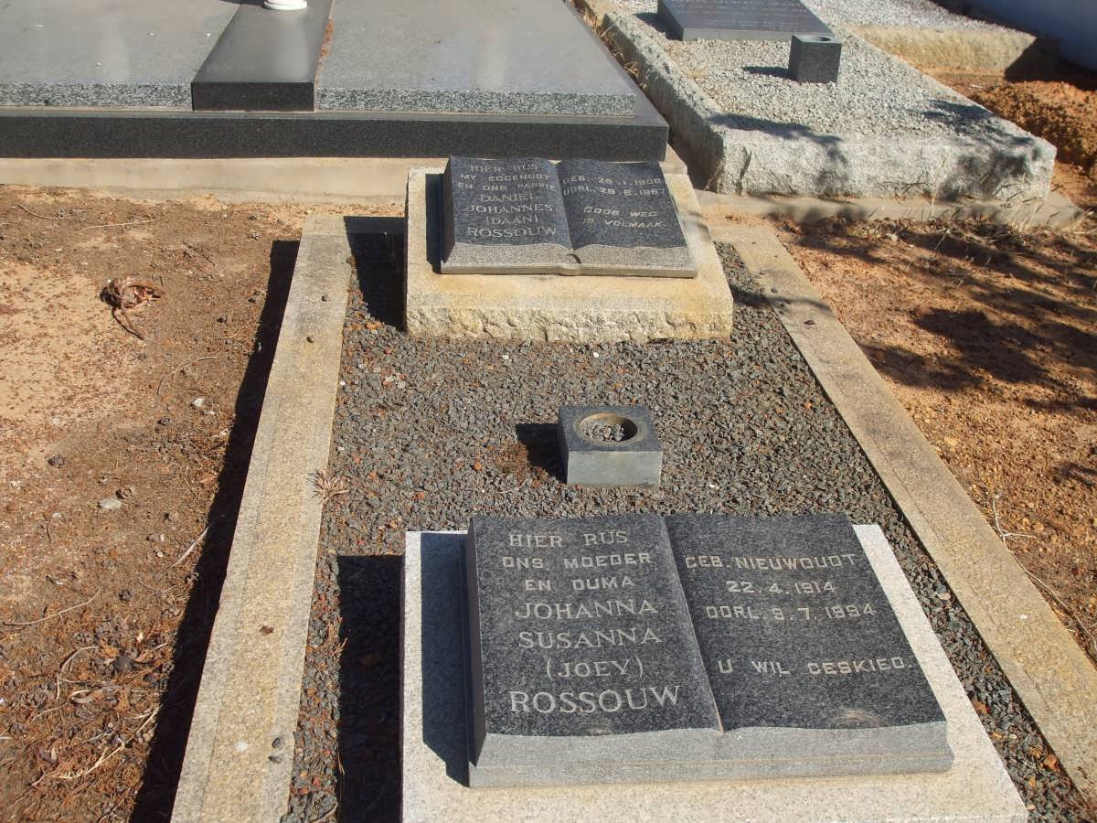 ROSSOUW Daniel Johannes 1906-1967 :: ROSSOUW Johanna Susanna nee NIEWOUDT 1914-1994