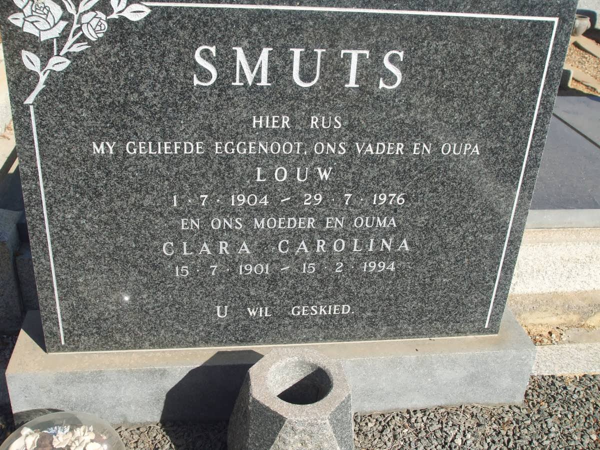 SMUTS Louw 1904-1976 &amp; Clara Carolina 1901-1994